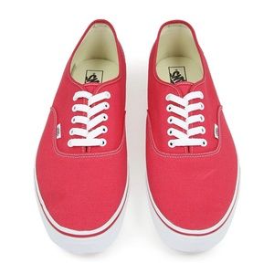 Vans red unisex Authentic Core Classics Trainers sneakers